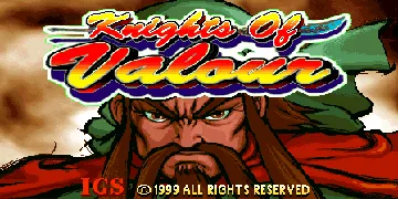 Knights of Valour / Sangoku Senki (ver. 115) screen shot title